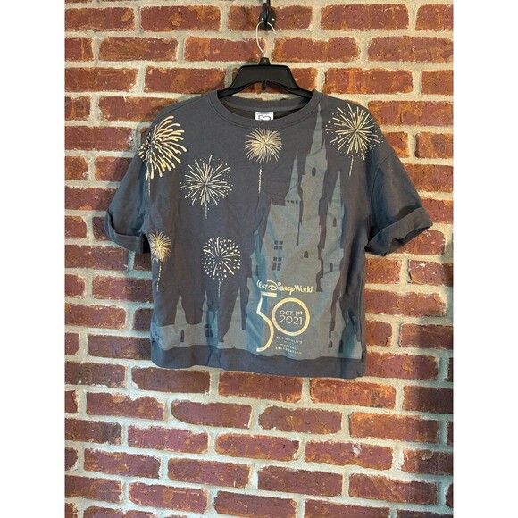 Disney World dolman sleeve top with fireworks Cinderella’s Castle - Picture 1 of 7